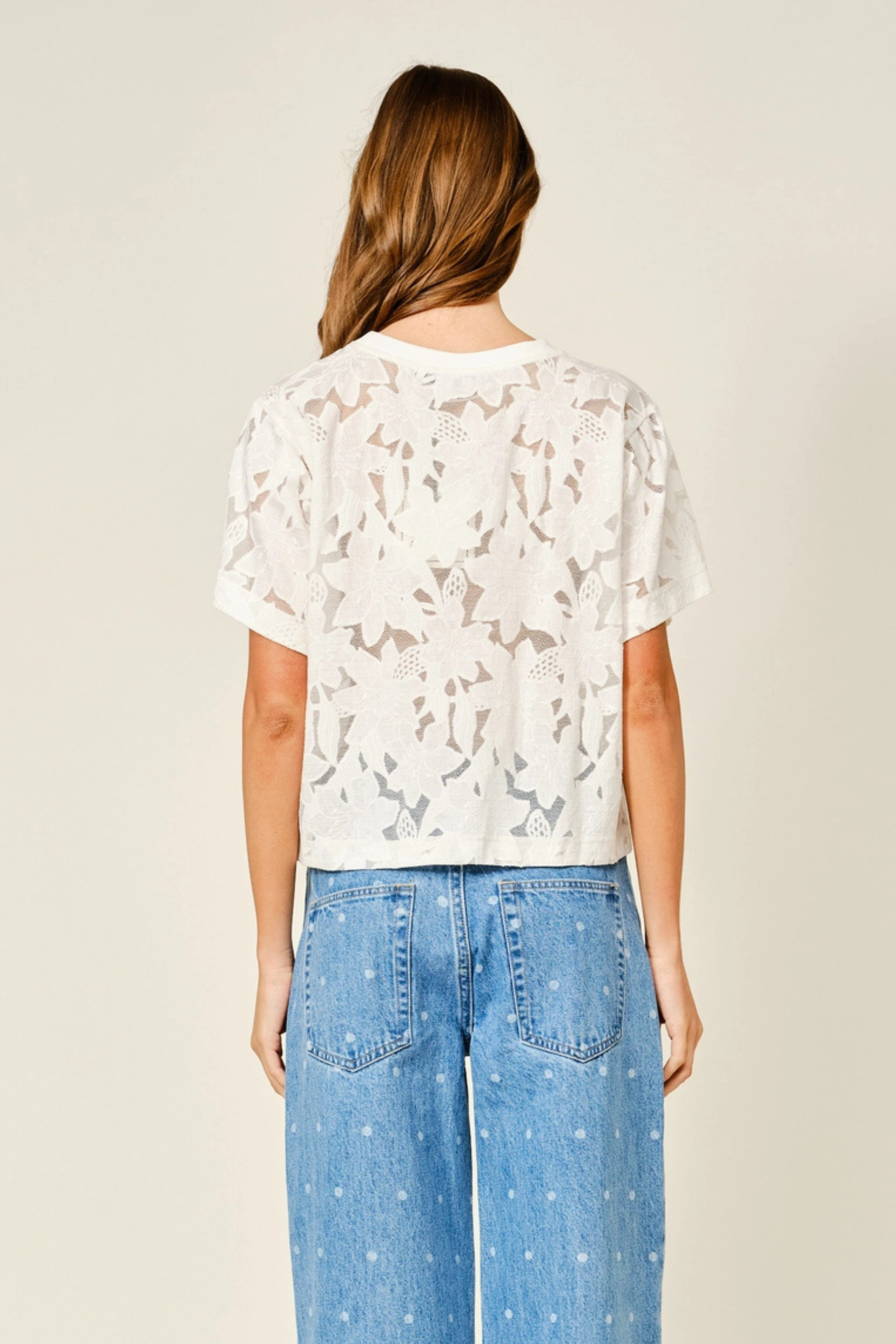 The Bloom Lace Tee-Tops-Vixen Collection, Day Spa and Women's Boutique Located in Seattle, Washington