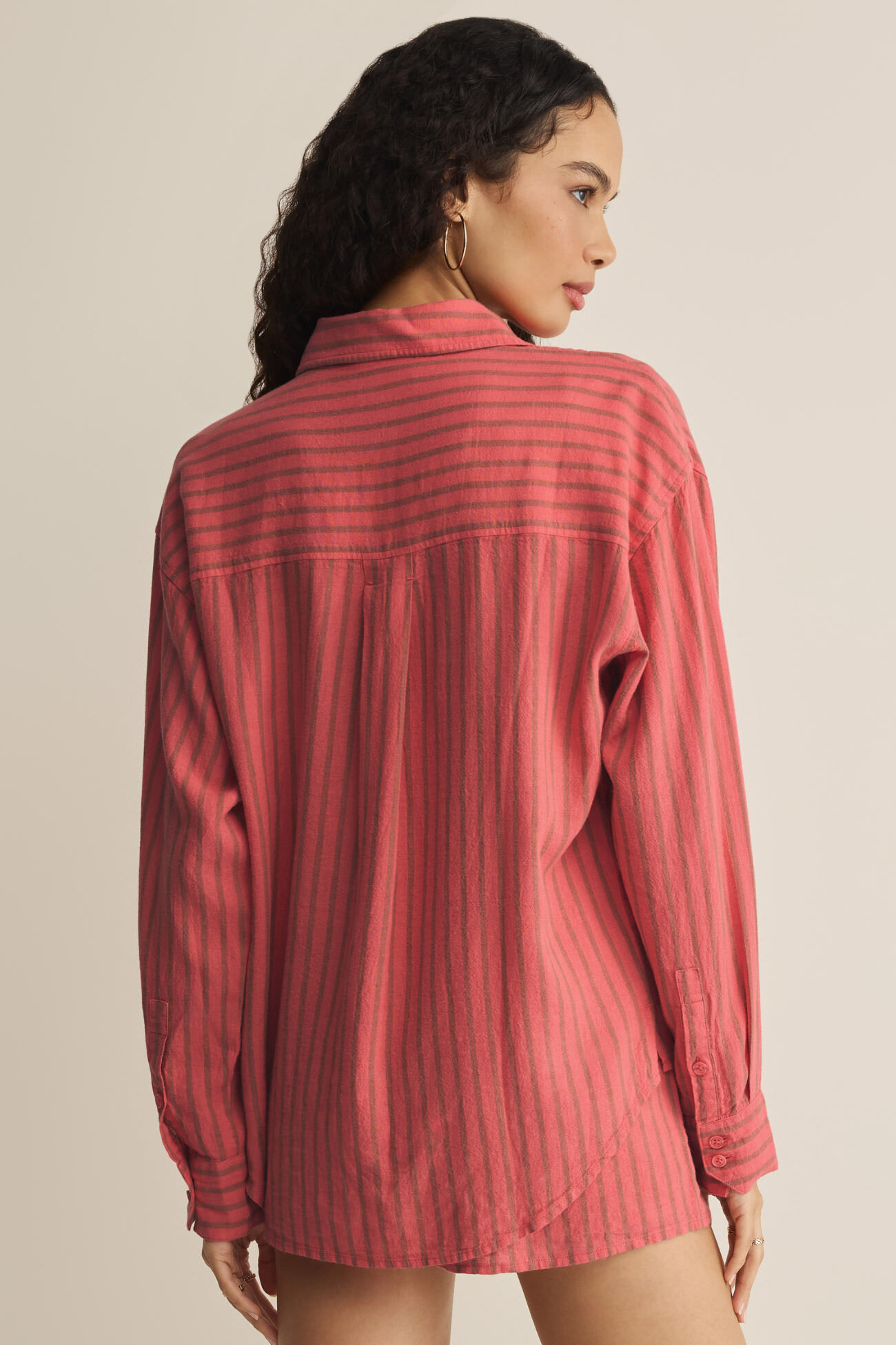 The Perfect Striped Button Up-Tops-Vixen Collection, Day Spa and Women's Boutique Located in Seattle, Washington