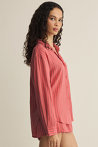 The Perfect Striped Button Up-Tops-Vixen Collection, Day Spa and Women's Boutique Located in Seattle, Washington