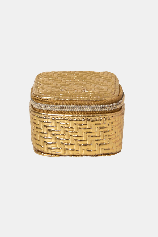 Mini Herringbone Jewelry Cube-Bags + Wallets-Vixen Collection, Day Spa and Women's Boutique Located in Seattle, Washington