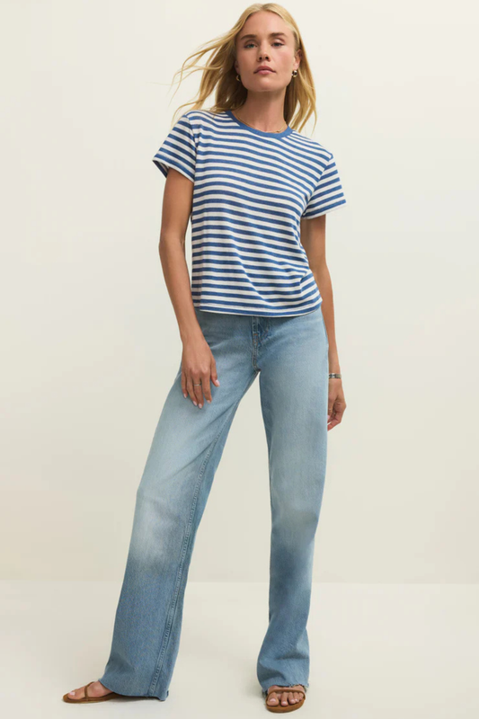 Tourist Striped Tee-Short Sleeves-Vixen Collection, Day Spa and Women's Boutique Located in Seattle, Washington