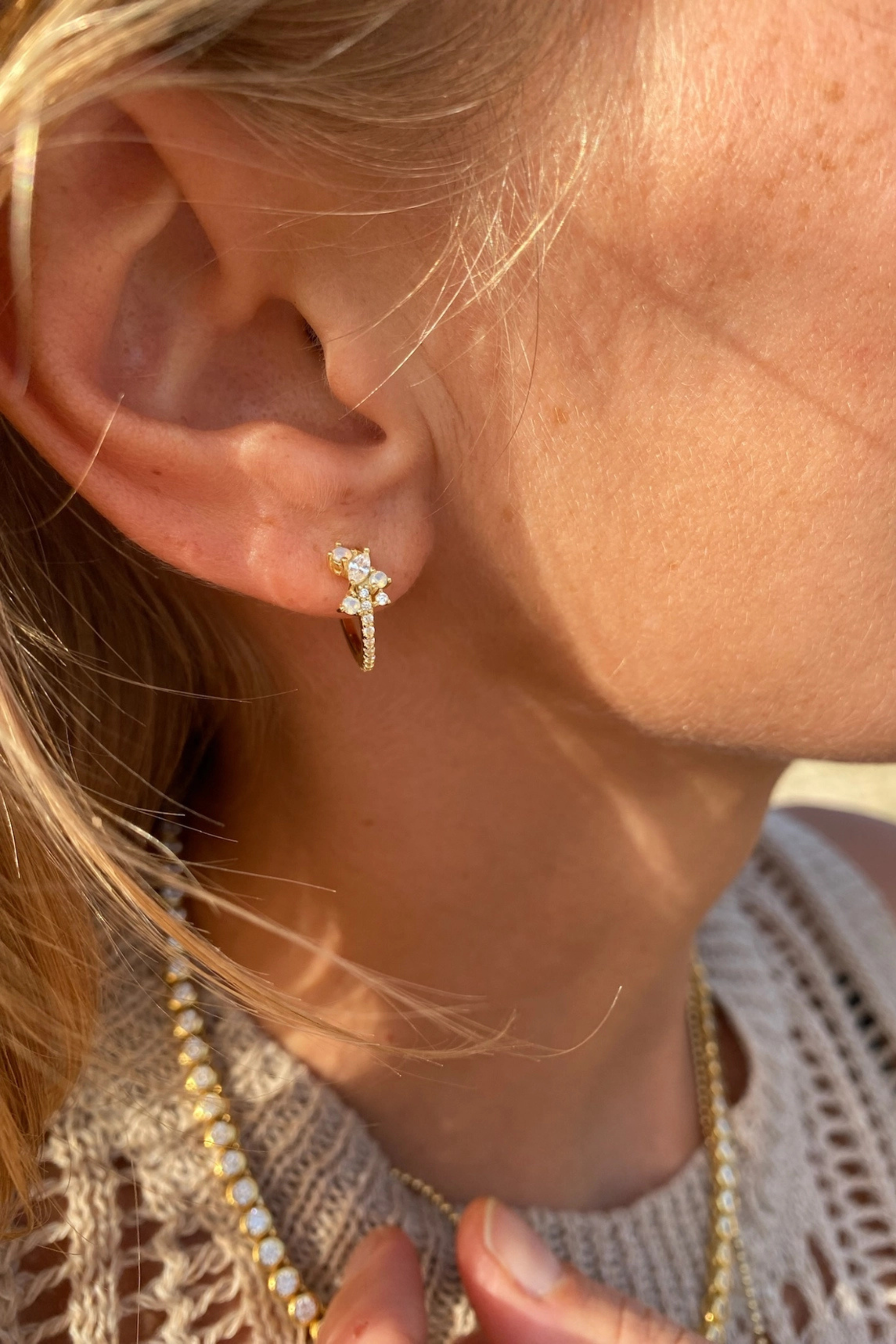 Tropical Huggie Earrings-Earrings-Vixen Collection, Day Spa and Women's Boutique Located in Seattle, Washington