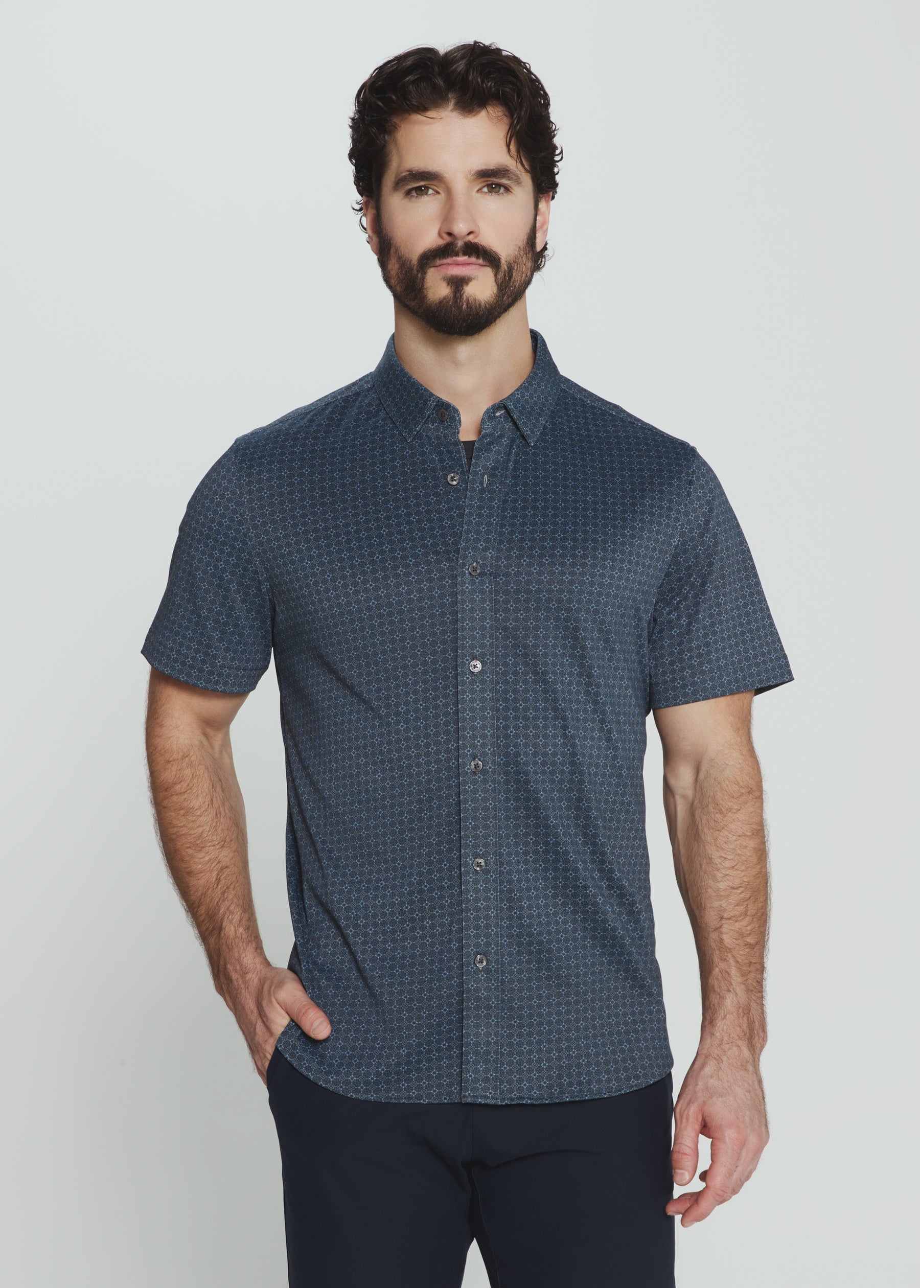 Landen Short Sleeve Shirt-Men's Tops-Vixen Collection, Day Spa and Women's Boutique Located in Seattle, Washington