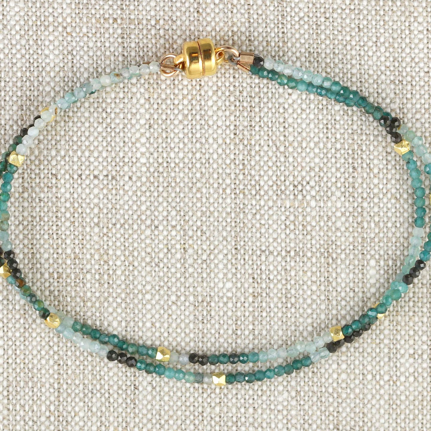 Grandiederite 2 Strand Gold Bracelet-Bracelet-Vixen Collection, Day Spa and Women's Boutique Located in Seattle, Washington