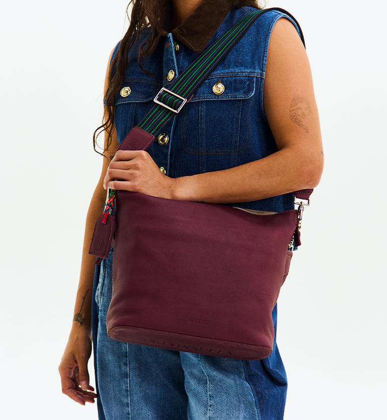 Consuela Plum Hobo-Bags + Wallets-Vixen Collection, Day Spa and Women's Boutique Located in Seattle, Washington