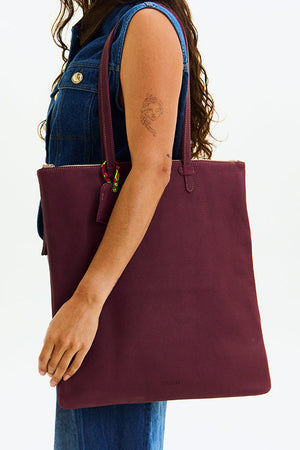 Consuela Plum Shopper Tote-Bags + Wallets-Vixen Collection, Day Spa and Women's Boutique Located in Seattle, Washington