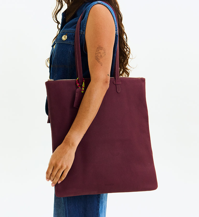 Consuela Plum Shopper Tote-Bags + Wallets-Vixen Collection, Day Spa and Women's Boutique Located in Seattle, Washington
