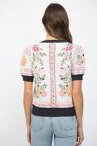 Porcelain Petals Sweater-Tops-Vixen Collection, Day Spa and Women's Boutique Located in Seattle, Washington