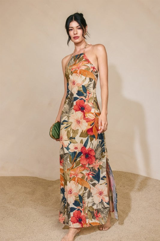 Botanic Birdsong Maxi Dress-Dresses-Vixen Collection, Day Spa and Women's Boutique Located in Seattle, Washington