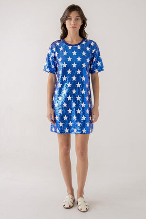 Oversized Sequined T-shirt Dress-One Pieces-Vixen Collection, Day Spa and Women's Boutique Located in Seattle, Washington