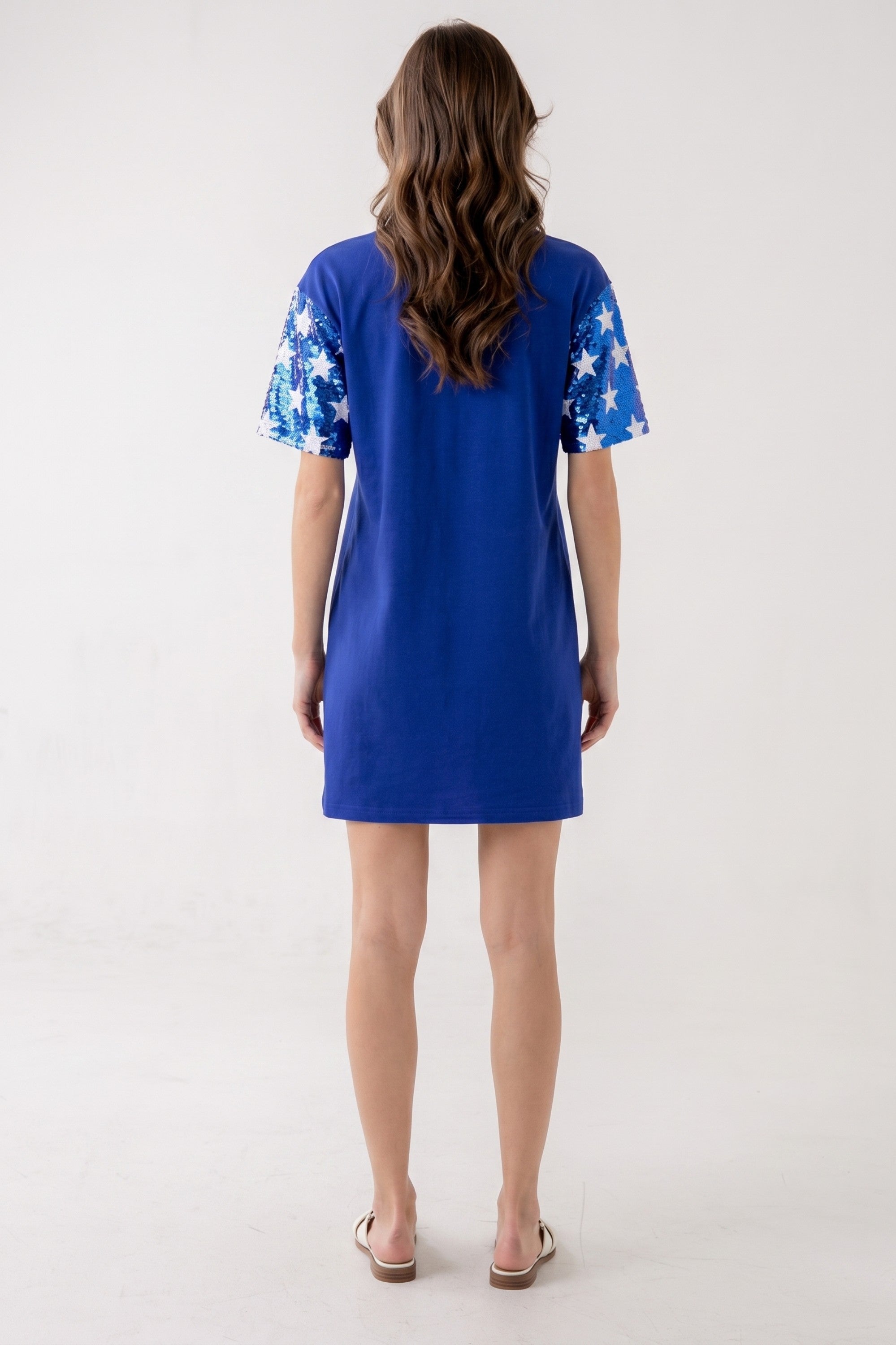 Oversized Sequined T-shirt Dress-One Pieces-Vixen Collection, Day Spa and Women's Boutique Located in Seattle, Washington