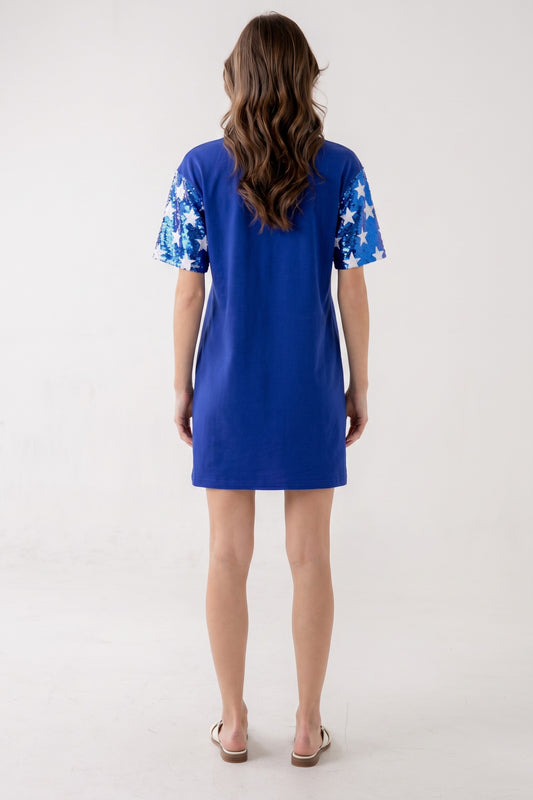 Oversized Sequined T-shirt Dress-One Pieces-Vixen Collection, Day Spa and Women's Boutique Located in Seattle, Washington