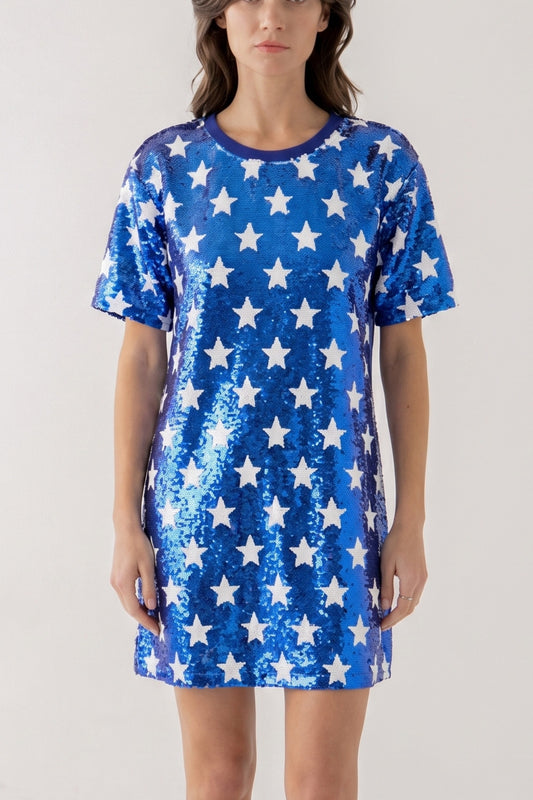 Oversized Sequined T-shirt Dress-One Pieces-Vixen Collection, Day Spa and Women's Boutique Located in Seattle, Washington