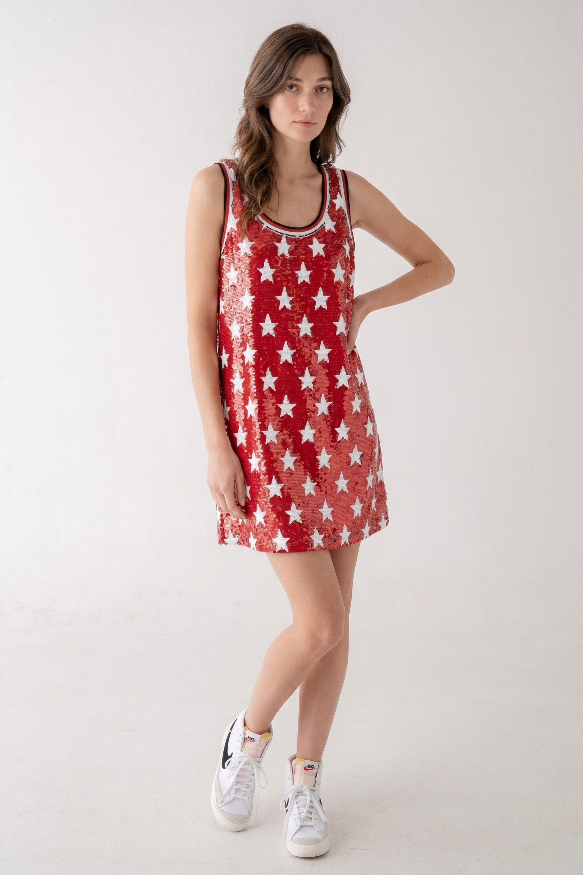 Scoop Neck Sequin Tank Mini Dress-Dresses-Vixen Collection, Day Spa and Women's Boutique Located in Seattle, Washington