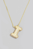 Pave Bubble Initial Pendant Necklace-Necklaces-Vixen Collection, Day Spa and Women's Boutique Located in Seattle, Washington