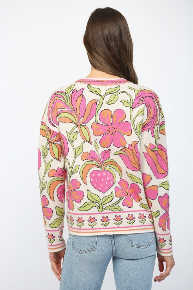 Mariposa Mosaic Cardigan-Tops-Vixen Collection, Day Spa and Women's Boutique Located in Seattle, Washington