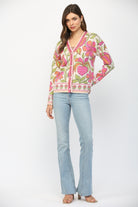 Mariposa Mosaic Cardigan-Tops-Vixen Collection, Day Spa and Women's Boutique Located in Seattle, Washington