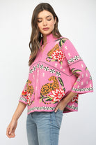 Pink Paradise Prowl Sweater-Tops-Vixen Collection, Day Spa and Women's Boutique Located in Seattle, Washington