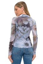 Mesh Mirage Button Up-Tops-Vixen Collection, Day Spa and Women's Boutique Located in Seattle, Washington