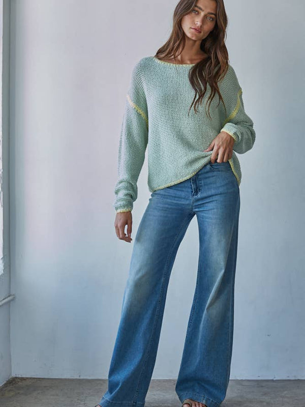 Honeysuckle Hues Sweater-Tops-Vixen Collection, Day Spa and Women's Boutique Located in Seattle, Washington