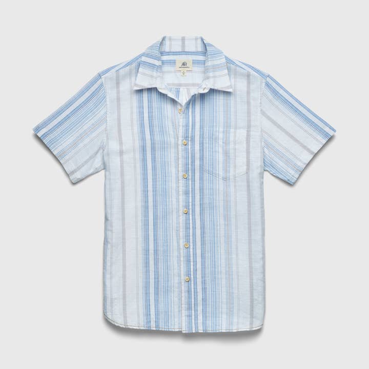 Joey Stripe Slub Shirt-Men's Tops-Vixen Collection, Day Spa and Women's Boutique Located in Seattle, Washington