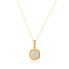 Rainbow Moonstone Square Pendant-Necklaces-Vixen Collection, Day Spa and Women's Boutique Located in Seattle, Washington