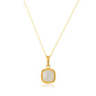Rainbow Moonstone Square Pendant-Necklaces-Vixen Collection, Day Spa and Women's Boutique Located in Seattle, Washington