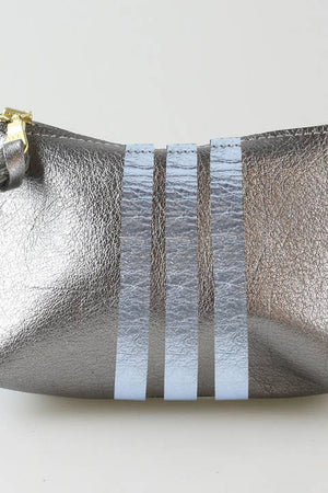 The Metallic Stripe Makeup Clutch in Bardot-Bags + Wallets-Vixen Collection, Day Spa and Women's Boutique Located in Seattle, Washington