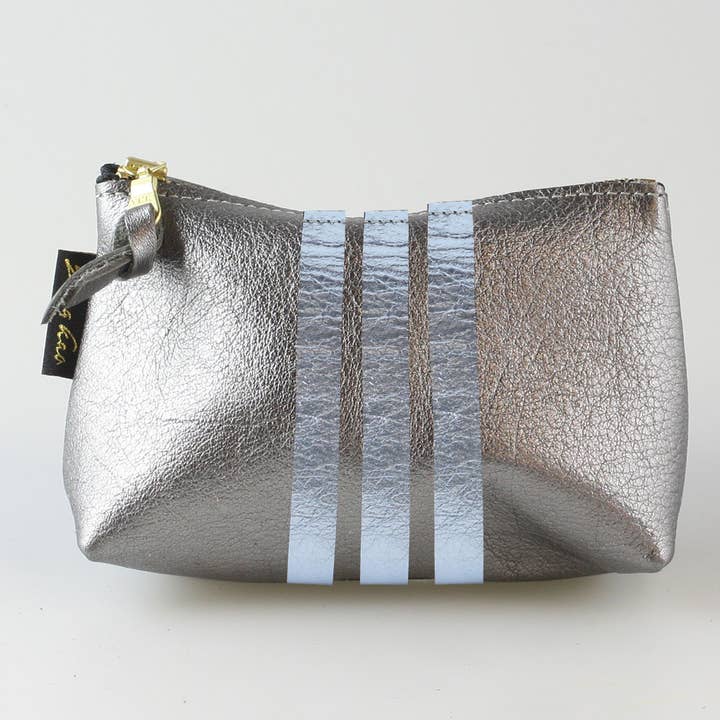 The Metallic Stripe Makeup Clutch in Bardot-Bags + Wallets-Vixen Collection, Day Spa and Women's Boutique Located in Seattle, Washington