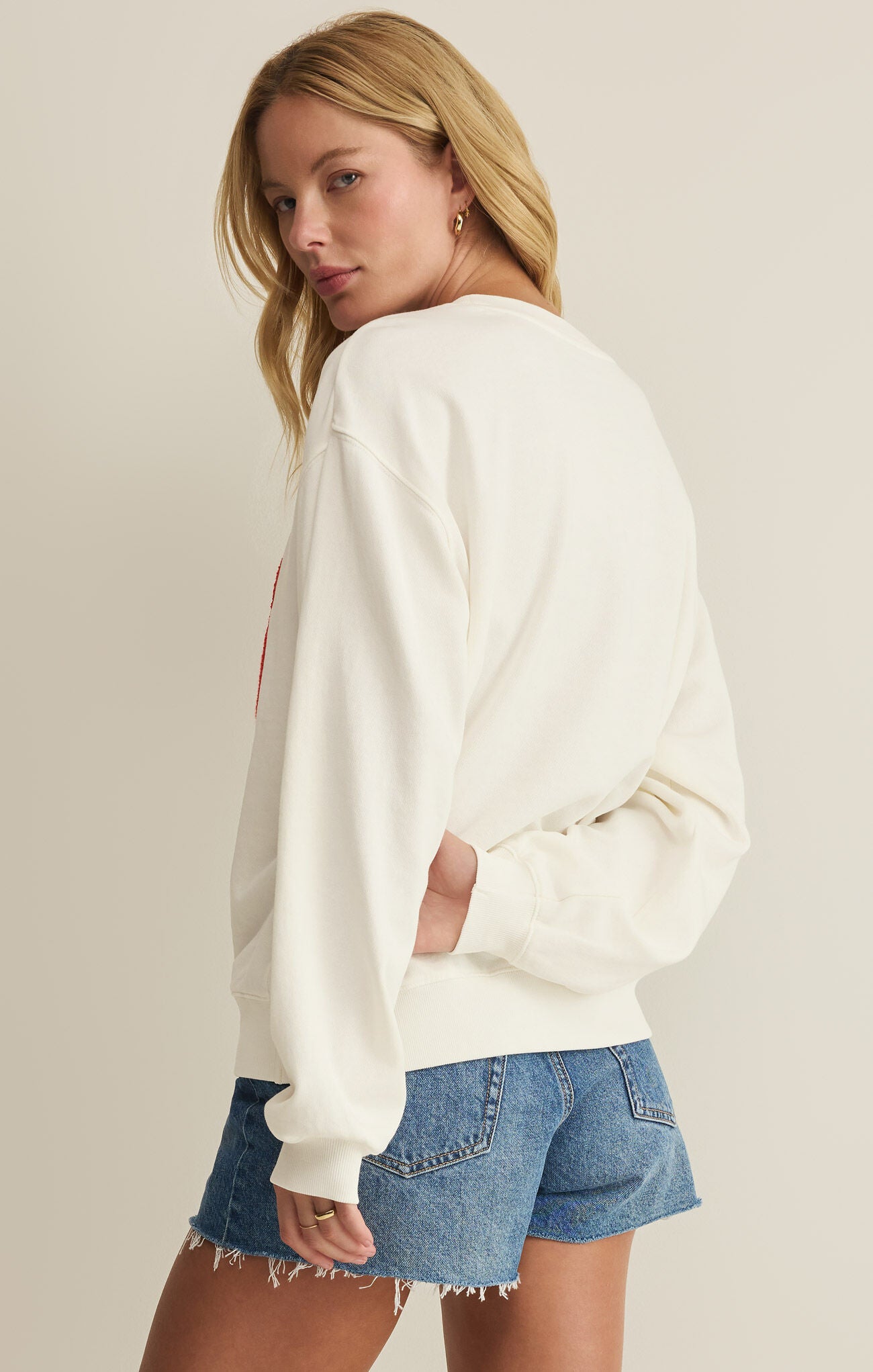 USA Boyfriend Sweatshirt-Tops-Vixen Collection, Day Spa and Women's Boutique Located in Seattle, Washington