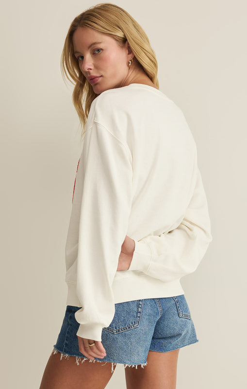 USA Boyfriend Sweatshirt-Tops-Vixen Collection, Day Spa and Women's Boutique Located in Seattle, Washington