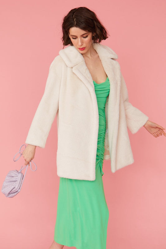 Faux Fur Duchess Midi Coat-Outerwear-Vixen Collection, Day Spa and Women's Boutique Located in Seattle, Washington