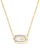 Elisa Bezel Short Pendant Necklace-Necklaces-Vixen Collection, Day Spa and Women's Boutique Located in Seattle, Washington