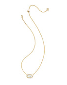 Elisa Bezel Short Pendant Necklace-Necklaces-Vixen Collection, Day Spa and Women's Boutique Located in Seattle, Washington