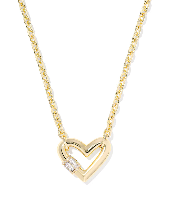 Emery Heart Short Pendant Necklace-Necklaces-Vixen Collection, Day Spa and Women's Boutique Located in Seattle, Washington