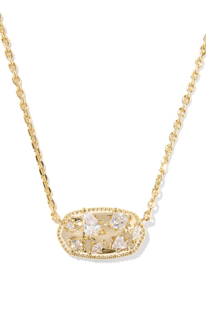 Holland Crystal Short Pendant Necklace-Necklaces-Vixen Collection, Day Spa and Women's Boutique Located in Seattle, Washington