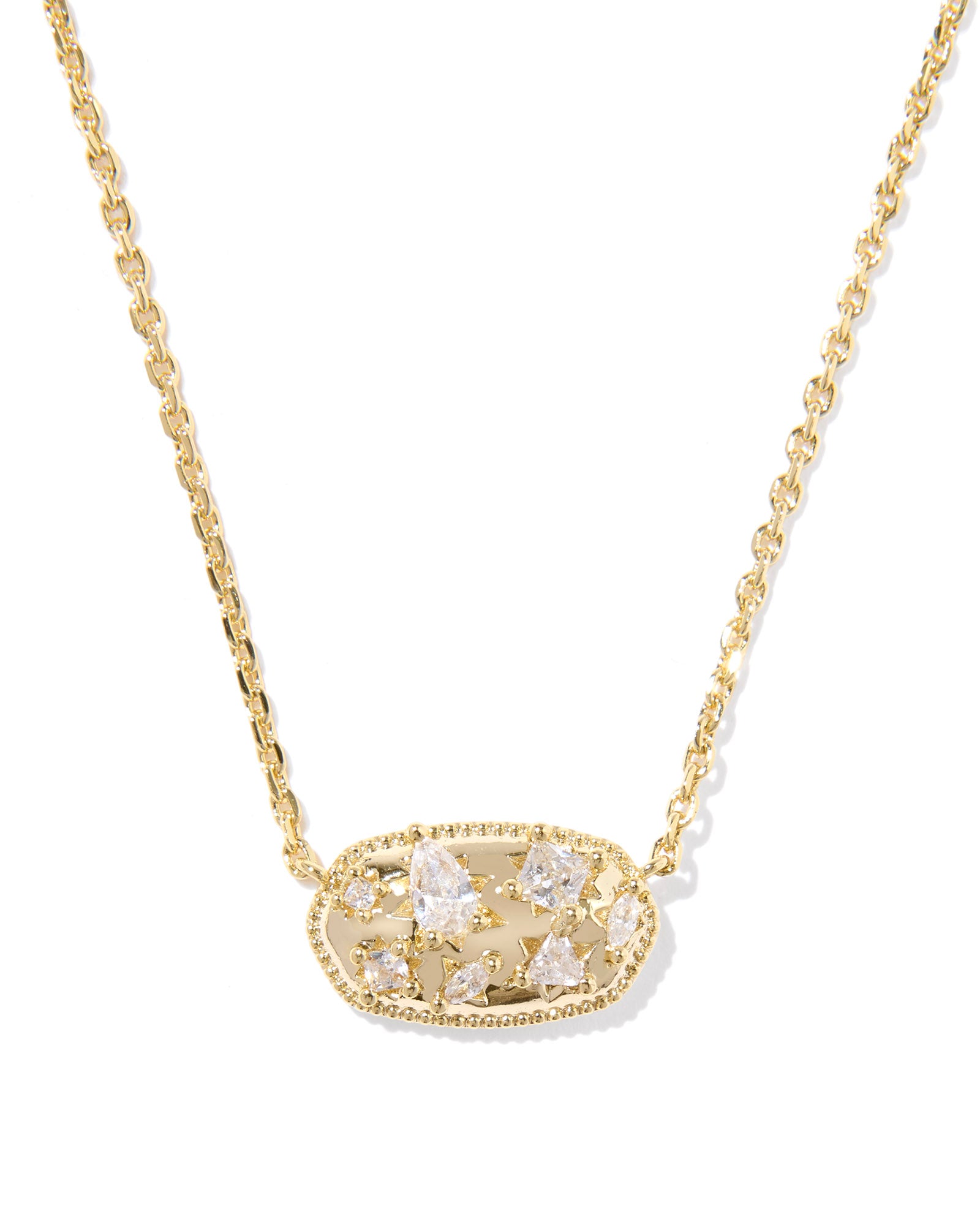 Holland Crystal Short Pendant Necklace-Necklaces-Vixen Collection, Day Spa and Women's Boutique Located in Seattle, Washington