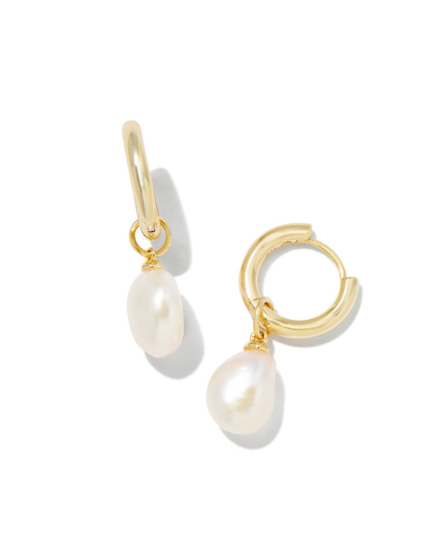 Willa Pearl Huggie Earrings-Earrings-Vixen Collection, Day Spa and Women's Boutique Located in Seattle, Washington