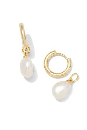 Willa Pearl Huggie Earrings-Earrings-Vixen Collection, Day Spa and Women's Boutique Located in Seattle, Washington