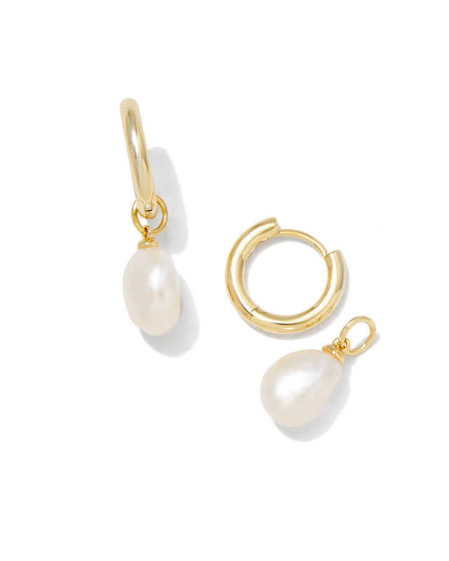 Willa Pearl Huggie Earrings-Earrings-Vixen Collection, Day Spa and Women's Boutique Located in Seattle, Washington