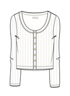 Pointelle Essentials Cardigan-Loungewear Tops-Vixen Collection, Day Spa and Women's Boutique Located in Seattle, Washington