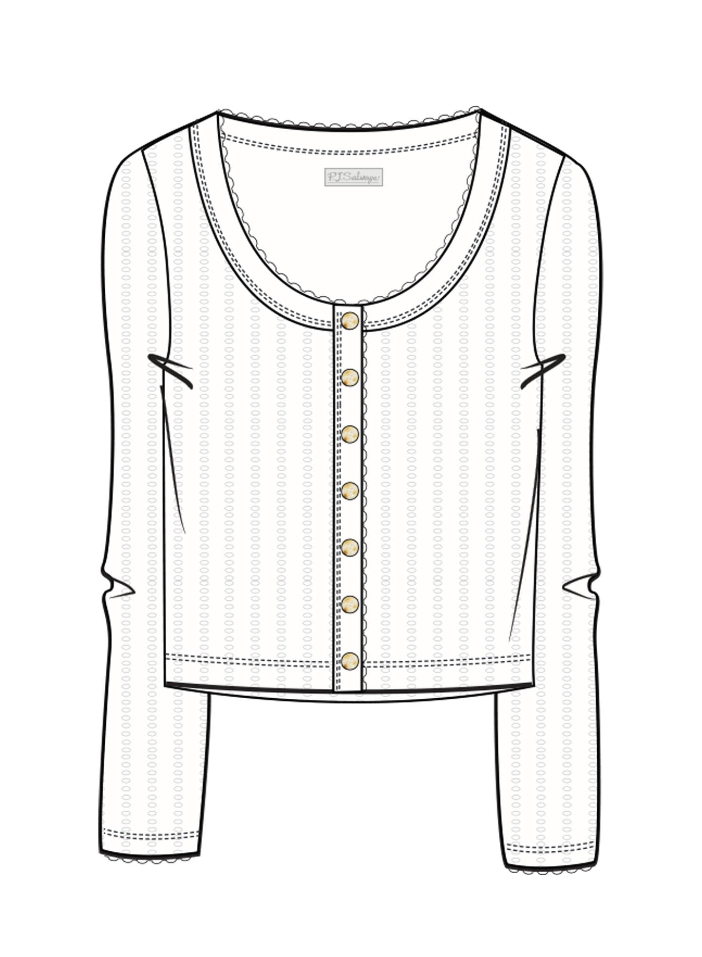 Pointelle Essentials Cardigan-Loungewear Tops-Vixen Collection, Day Spa and Women's Boutique Located in Seattle, Washington