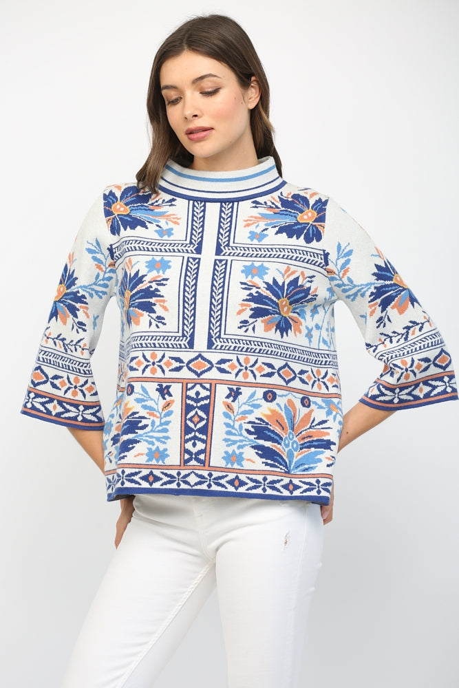 Mykonos Morning Sweater-Tops-Vixen Collection, Day Spa and Women's Boutique Located in Seattle, Washington