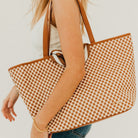 Woven Tiffany Organizer Tote Bag-Bags + Wallets-Vixen Collection, Day Spa and Women's Boutique Located in Seattle, Washington