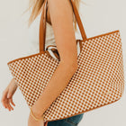 Woven Tiffany Organizer Tote Bag-Bags + Wallets-Vixen Collection, Day Spa and Women's Boutique Located in Seattle, Washington