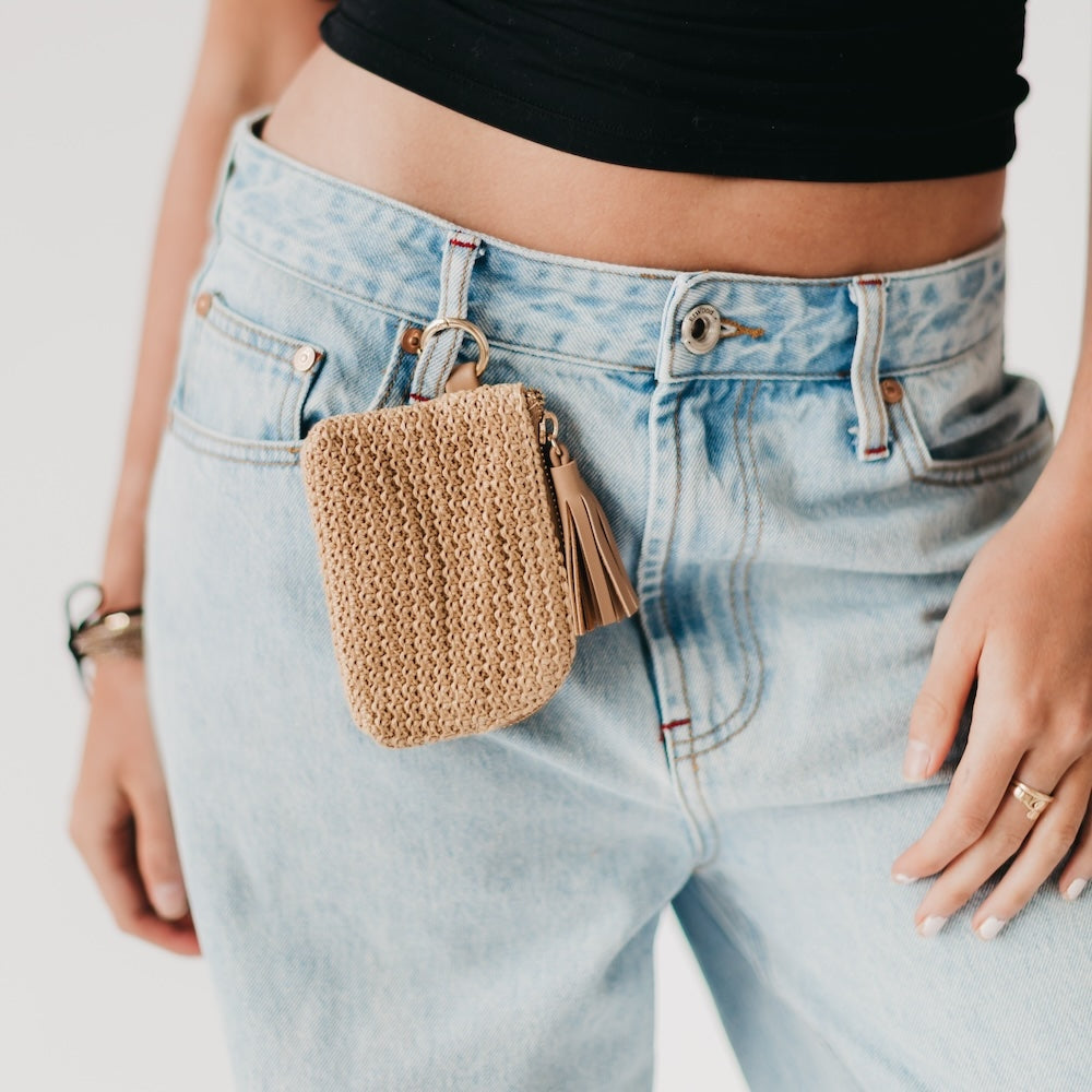 River Raffia Clippable Card Holder Wallet-Bags + Wallets-Vixen Collection, Day Spa and Women's Boutique Located in Seattle, Washington