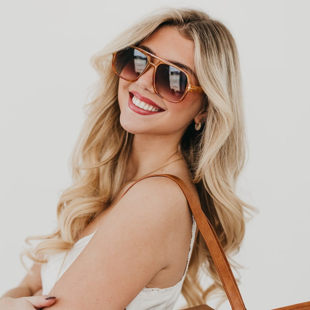 Natalie Oversized Aviator Sunglasses-Sunglasses-Vixen Collection, Day Spa and Women's Boutique Located in Seattle, Washington
