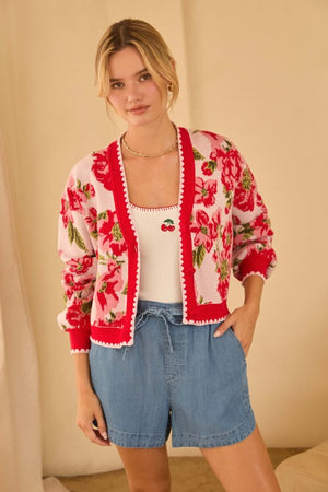 Everbloom Cardigan-Sweaters-Vixen Collection, Day Spa and Women's Boutique Located in Seattle, Washington