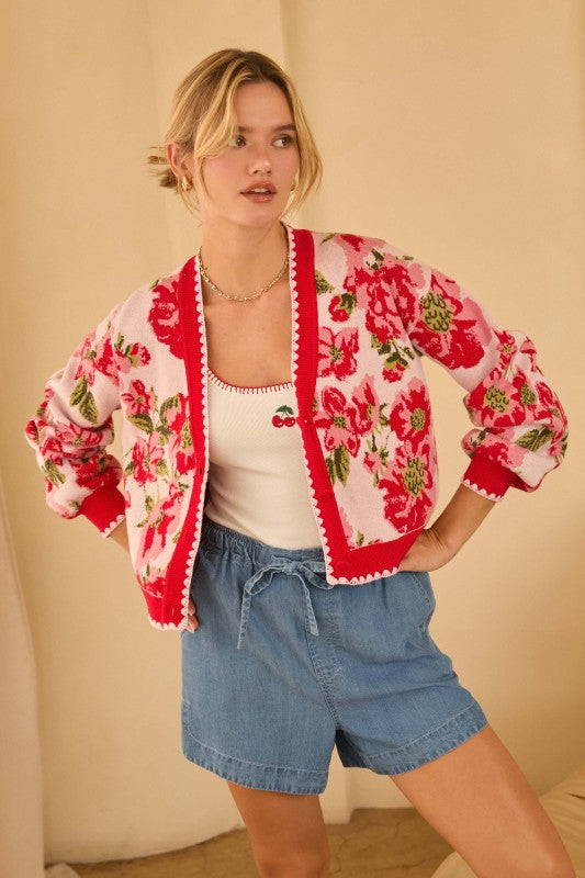 Everbloom Cardigan-Sweaters-Vixen Collection, Day Spa and Women's Boutique Located in Seattle, Washington