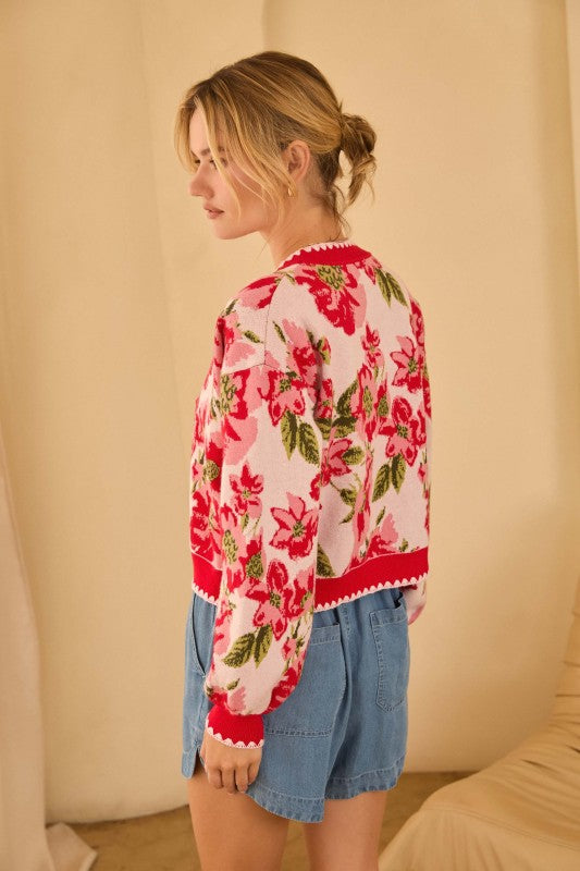 Everbloom Cardigan-Sweaters-Vixen Collection, Day Spa and Women's Boutique Located in Seattle, Washington